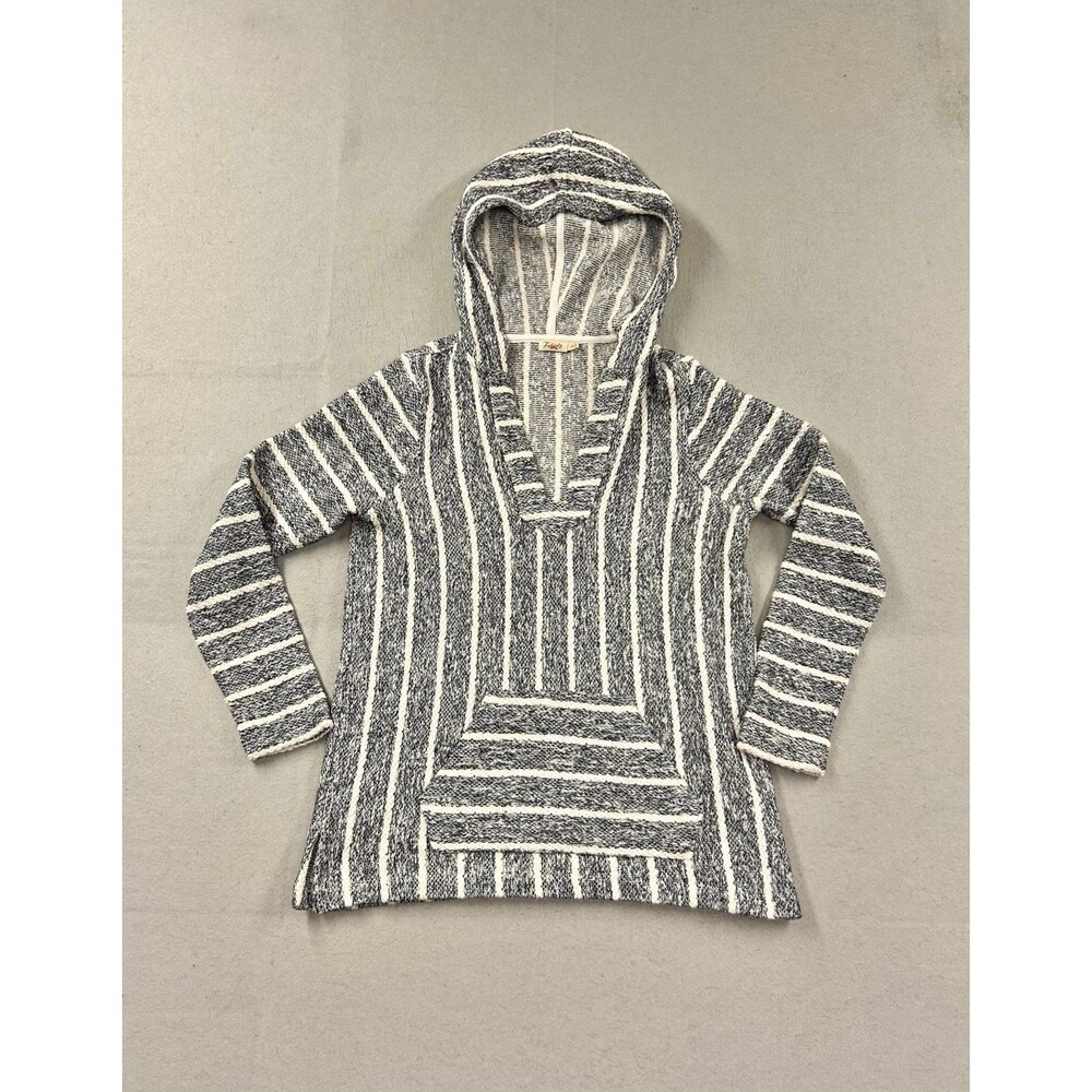 Faherty Stripe Beach Baja Poncho Hoodie XS